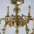 Large 1930s Neoclassical Brass Six-Arm Scroll Form Chandelier For Sale - Image 6 of 8