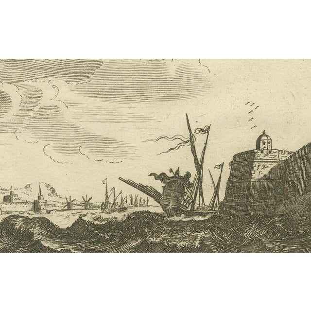 Peeters, The Dardanelles with Fortified Towers and Maritime Activity, 1680, Print For Sale - Image 5 of 7