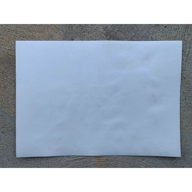 1980s 1980s Original Watercolor of Reclining Man in Leather For Sale - Image 5 of 6