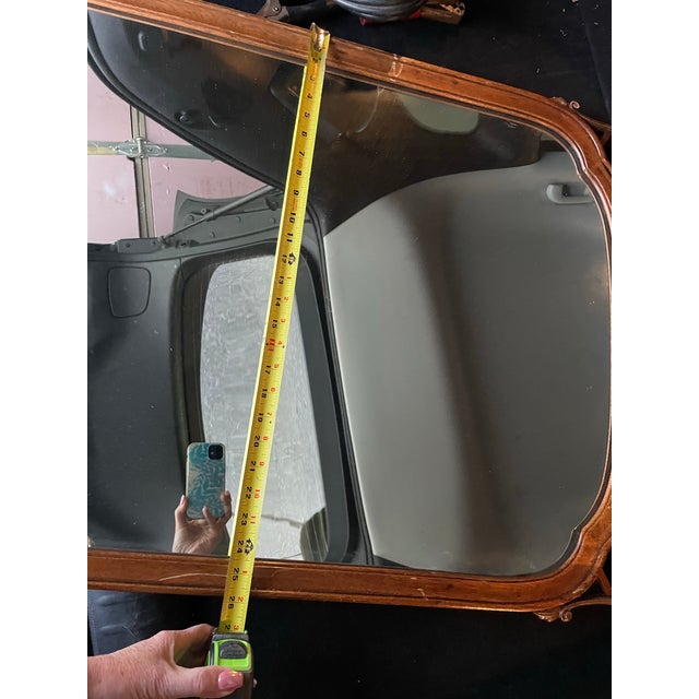 Wooden Carved Basket Mirror For Sale - Image 11 of 11