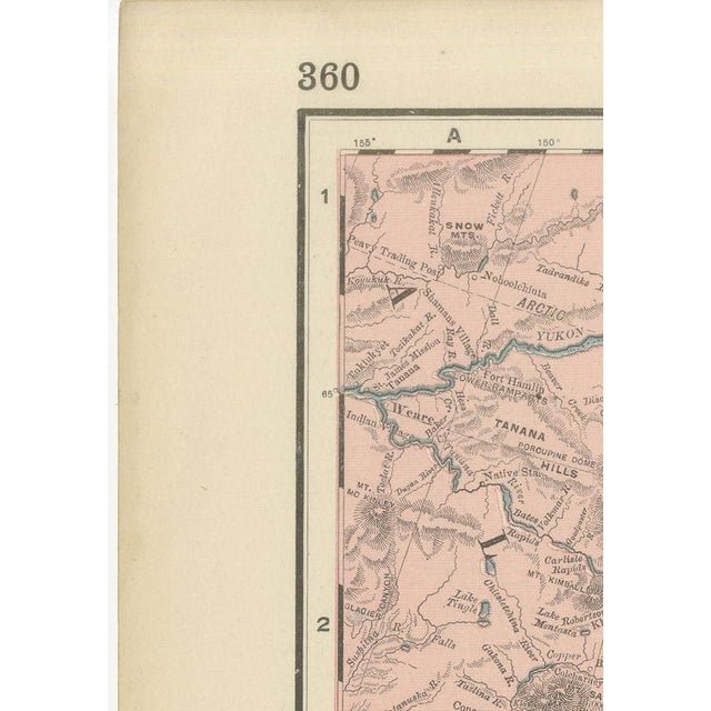 19th Century Antique Map of Alaska with Klondike Gold Fields Inset from Rand McNally, 1899 For Sale - Image 5 of 11
