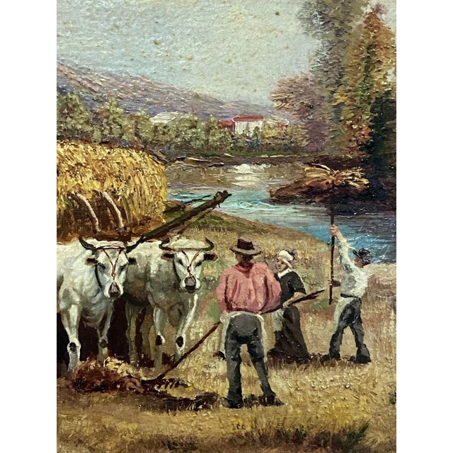 Scena Campestre - Posillipo School - Oil on Board For Sale - Image 5 of 10