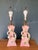 1950s Hollywood Regency Pink Chalkware Table Lamps With Gold Acanthus Scroll - a Pair For Sale In Denver - Image 6 of 6
