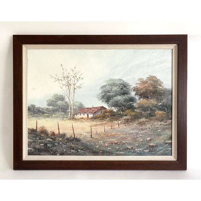 English English Cottage Oil Painting For Sale - Image 3 of 5