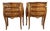 Mahogany and Kingwood Veneer Bombe Bedside Lockers, Set of 2 For Sale