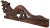 Antique rosewood Chinese carved dragon or serpent sculpture. A great pediment or embellishment for use along a table or...