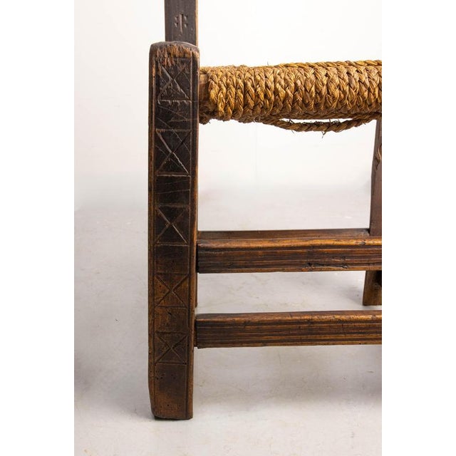 Brown Spanish Decorative Side Chairs in Pine, 1800s, Set of 2 For Sale - Image 8 of 13