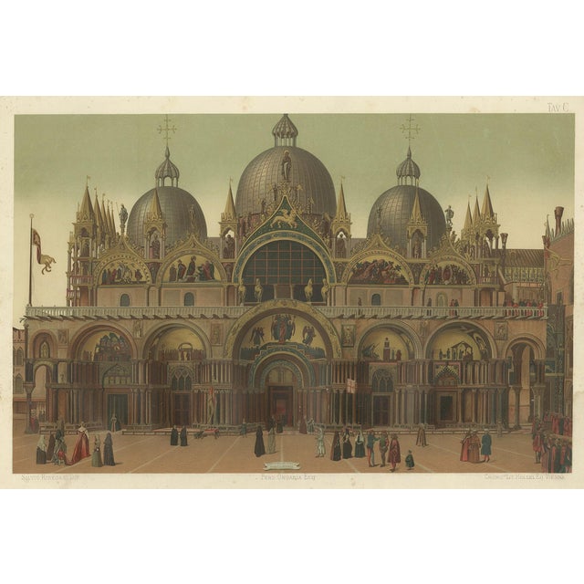 Main Facade of the Basilica of San Marco, 1881, Print For Sale