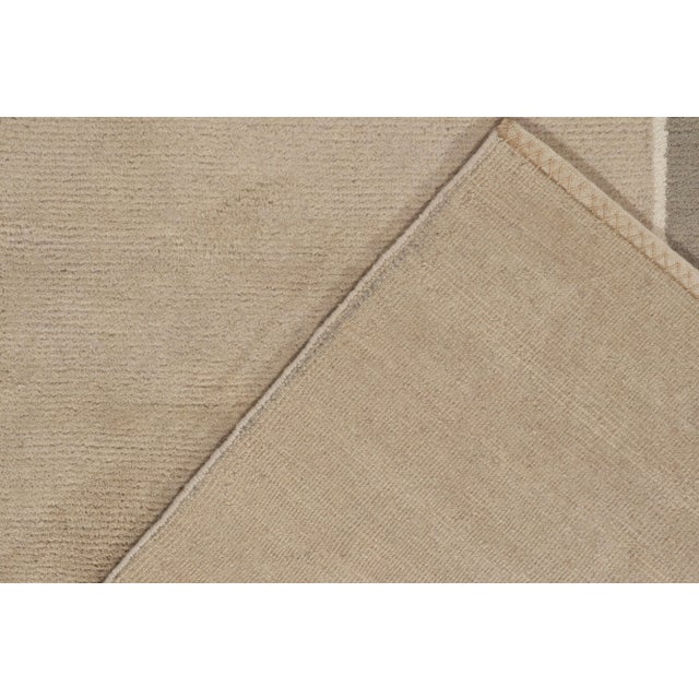 Rug & Kilim’s Art Deco Style Rug in Beige and Gray Geometric Patterns For Sale In New York - Image 6 of 6