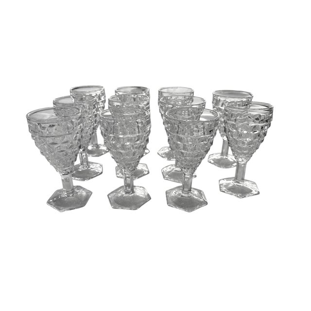 Quick Hits Brand: Fostoria Glass Company Pattern: American, No. 2056 Style: American, Traditional Materials: Clear pressed...