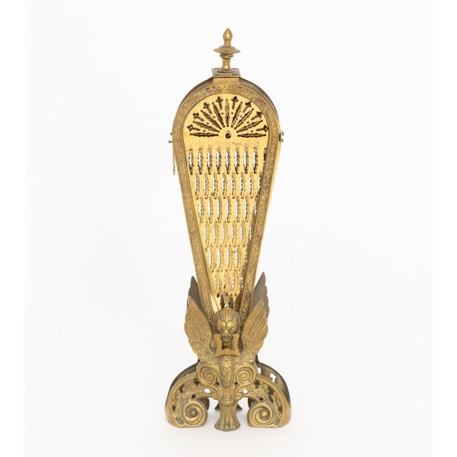 Victorian Brass Folding Peacock Firescreen For Sale - Image 9 of 9