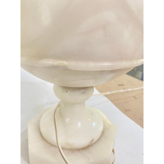 Art Deco Alabaster Urn Uplighter Table Lamp, France, 1960s For Sale - Image 6 of 18