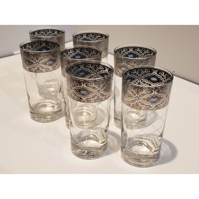 Vintage Culver Ltd Mid 20th Century Moroccan Design Highball Glasses- Set of 7 For Sale In Philadelphia - Image 6 of 12