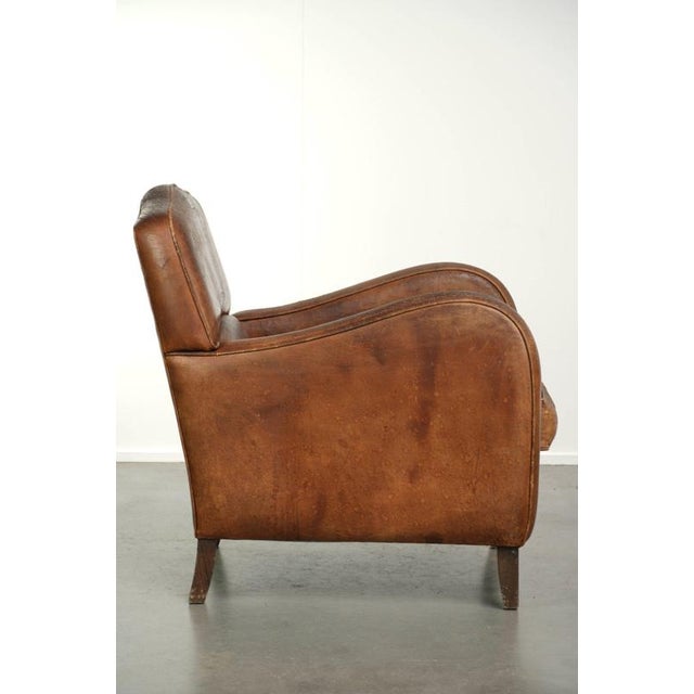 Vintage Sheepskin Lounge Chair For Sale - Image 3 of 13