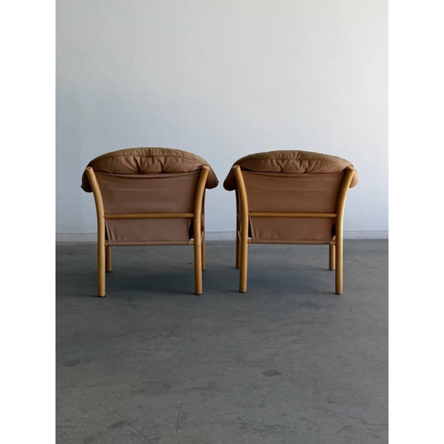 1970s ‘Pedro’ Armchairs Attributed to Gunnar Kentemo in Tan- Pair For Sale - Image 10 of 16