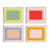Contemporary Bright Color Field Art Prints, Framed - Set of 4, 30 X 38 Prints For Sale