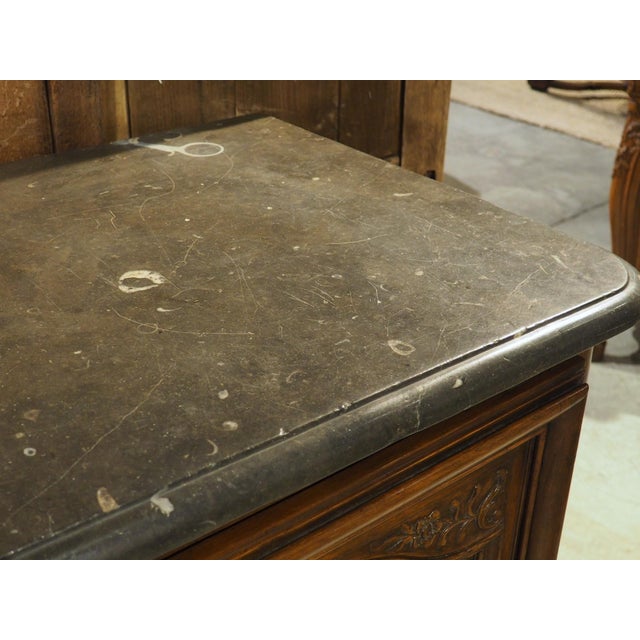 Mid 18th Century French Louis XV Lyonnais Walnut Buffet With Original St. Cyr Stone Top, C. 1760 For Sale - Image 5 of 18