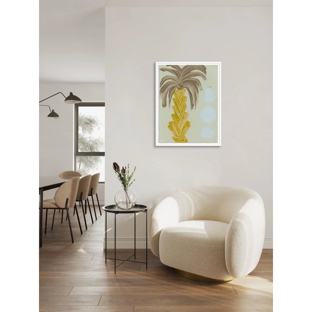 Contemporary Mirasol Palm Study II by Haley Mathewes in White Frame, Small Art Print For Sale - Image 3 of 3