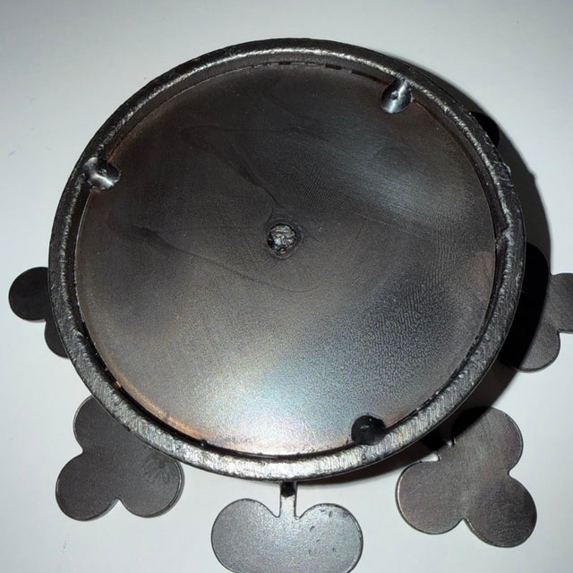 Bertil Vallien 1970s Bertil Vallien for Boda Smide Brutalist Wrought Iron Clover Teapot Warmer - W/Original Box For Sale - Image 4 of 10