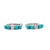 Modern Ladies 18k White Gold 2.25ctw Diamond and Turqouise Huggie Hoops Earrings, Pair For Sale - Image 3 of 8