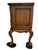 Wood Pair of French Provincial Burl Wood Nightstands With Marble Tops – Bombe Chest Style For Sale - Image 7 of 13