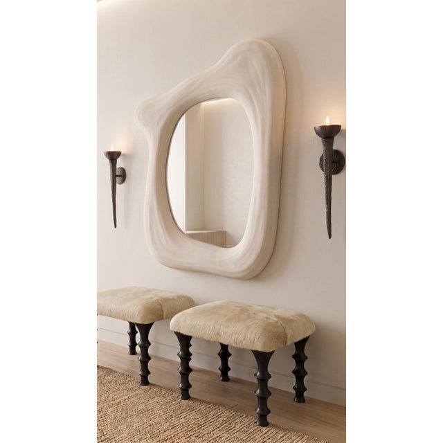 Plaster Mirror, "Nuage 2" For Sale In Los Angeles - Image 6 of 8