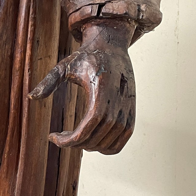 18th Century Baroque Wooden Sculpture of St. Francis of Assisi, Italy For Sale - Image 13 of 18