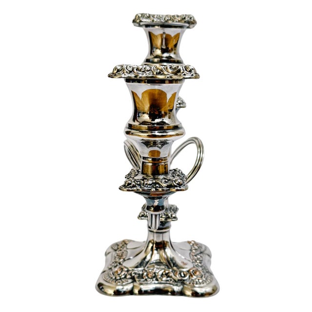 Early 20th Century Antique Rococo Style Barker Ellis English Silver Plated 3-Arm Candelabras - A Pair For Sale - Image 5 of 14