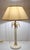 Wood Vintage Table Lamp in Cream-White Lacquered Beech Wood Base and Fabric Shade, 1980s For Sale - Image 7 of 7