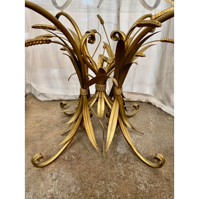 Wheat Sheaf Gold Gilded Side Table For Sale - Image 4 of 6