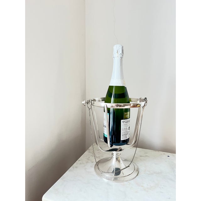 Vintage Silver-Plated Tilt Bottle Holder by Gebrüder Hepp, 1950s For Sale - Image 3 of 10