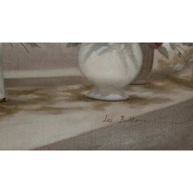Vase of Flowers 6 Les Bullene Year: circa 1960 Size: 24 in. x 30 in. Oil on canvas, signed lower right Oil painting of a...