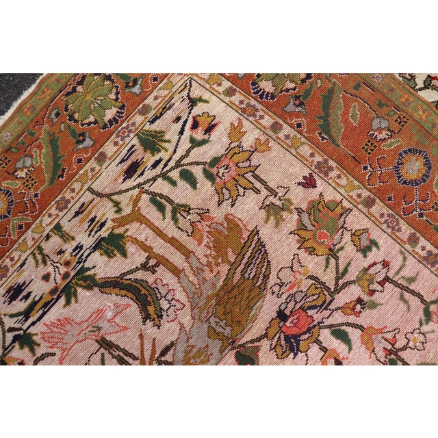 Silk Turkish Rug With Botanical Designs, Including Stylized Leaves For Sale - Image 14 of 16