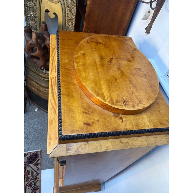 Burnt Orange Mid 19th Century Biedermeier Style Tall Cabinet For Sale - Image 8 of 15