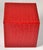 Vintage Square Red Embossed Faux Crocodile Leather Tissue Box Cover For Sale - Image 11 of 12