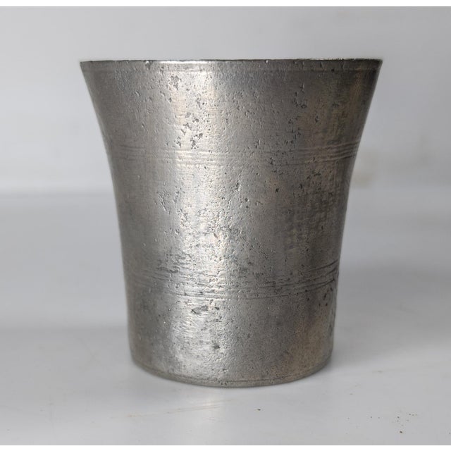 American 18th or 19th Century Early American Pewter Beaker With Makers Mark For Sale - Image 3 of 8