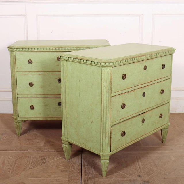 Vintage Swedish Commodes in Pine, Set of 2 For Sale - Image 10 of 13