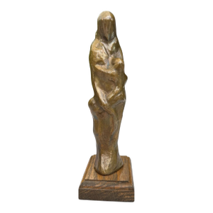 1983 Jack Eagle Bronze Abstract Figural Sculpture Human Relations Award Statue