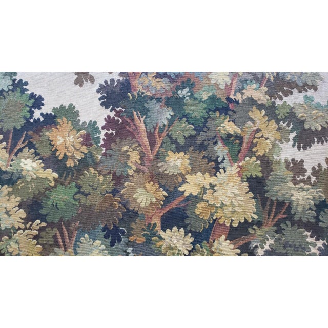 Green Antique Verdure Tapestry With River For Sale - Image 8 of 11