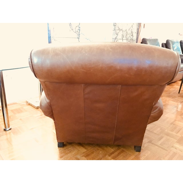 Mitchell Gold For Pottery Barn Manhattan Leather Club Chair Chairish