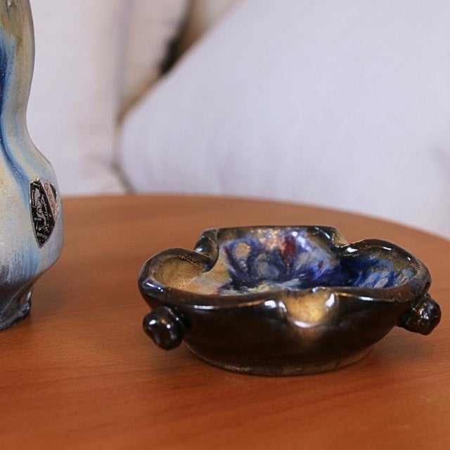 Modern Flamed Glazed Stoneware Bowl by Roger Guérin, 1940s For Sale - Image 3 of 5
