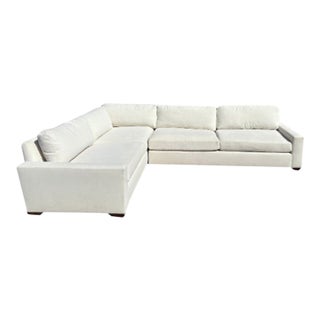 Restoration Hardware Maxwell Left-Arm L-Sectional – Luxe Depth, Natural Performance Linen Weave For Sale