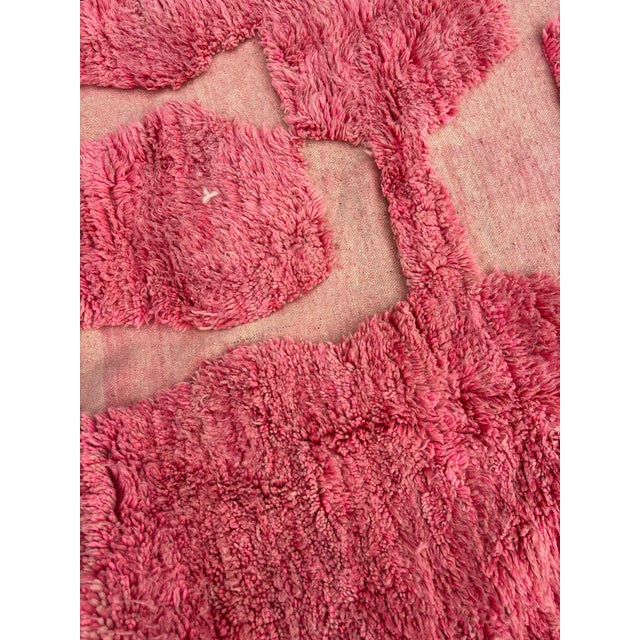 Pink Beni Mrirt Diamond Pattern Rug, 2010s For Sale - Image 4 of 12