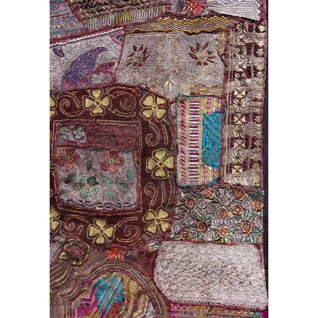 Colorful Indian metallic thread abstract wall hanging or shisha . Enormous amount of hand work. Excellent quality. Shisheh...