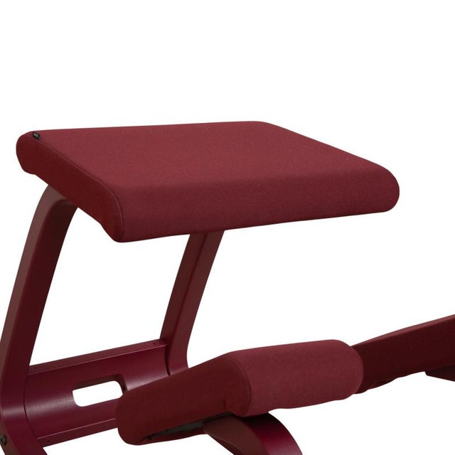 Wooden Monochrome Kneeling Chair in Plum Aubergine by Peter Opsvik for Varier For Sale - Image 5 of 12