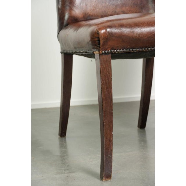 Vintage Sheepskin Dining Chairs, Set of 5 For Sale - Image 16 of 18