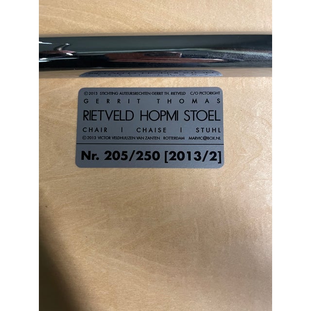 Hopmi Chairs by Gerrit Thomas Rietveld, 2013, Set of 2 For Sale - Image 6 of 7