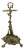 Antique French Cast Brass Hunting Motif Umbrella Stand or Fireplace Tool Holder For Sale