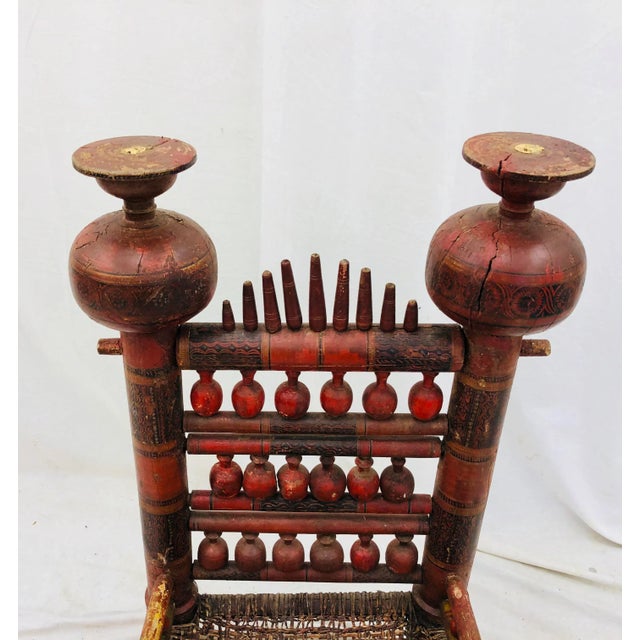 1900 - 1909 Antique Indian Chair For Sale - Image 5 of 12
