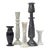 Mixed Black and White Stone Candle Holder Curation - Group of 5 For Sale